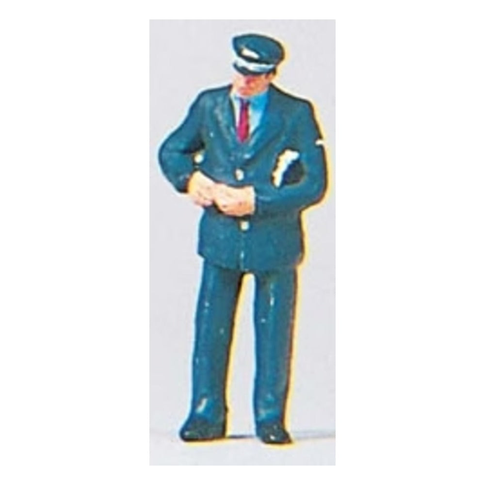 Preiser 28034 HO Scale Individual Figure - Railway Personel -- Conductor Checking Ticket