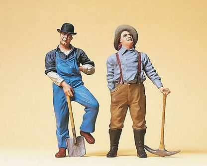 Preiser 45101 G Scale Railroad Workers - 1900s (Painted Figure Set)