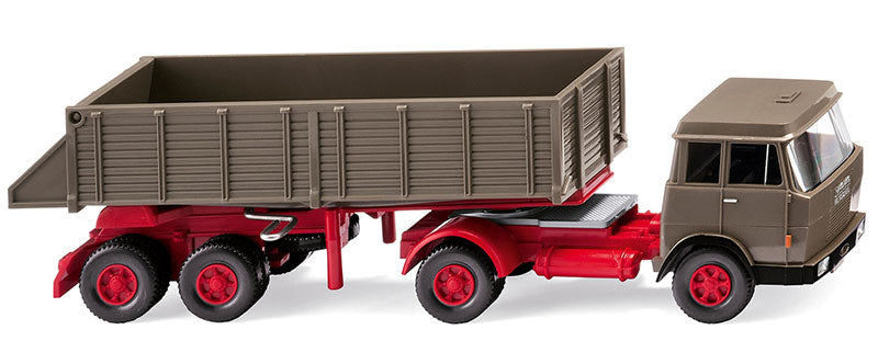 Wiking 067710 1/87 Hanomag Henschel Rear Dump Truck, Grey Beige