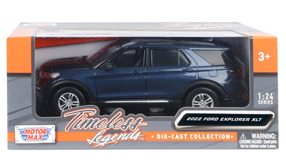 Motormax 79378BL 1/24 2022 Ford Explorer XLT, Stone Blue