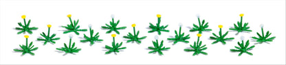 Busch 1246 HO Scale Dandelions, pkg(18), Ready-Made
