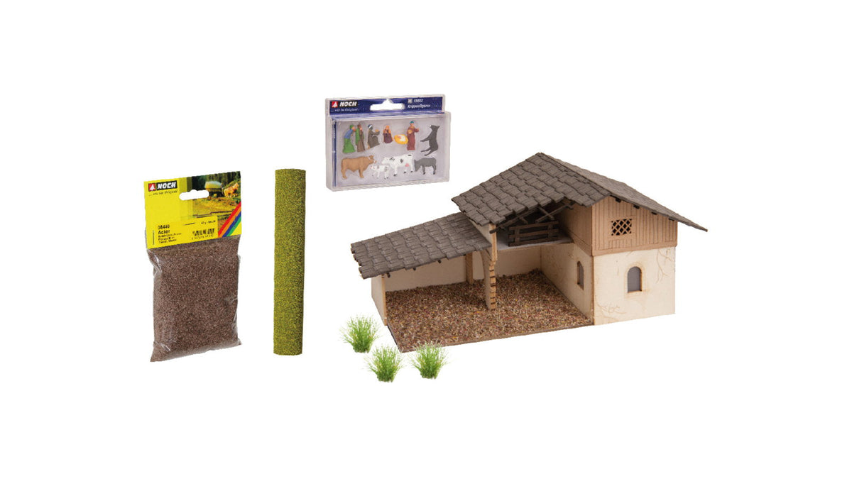 Noch 65620 HO Scale Christmas Manger Scenery Set