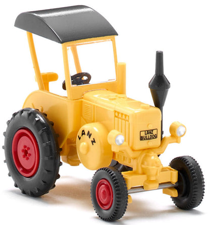 Wiking 088010 1/87 Lanz Bulldog Tractor, Yellow with Roof