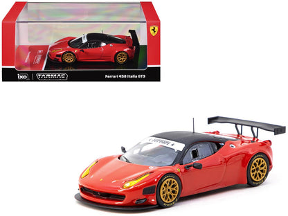 Ferrari 458 Italia GT3 Red with Black Top "Road64" Series 1/64 Diecast Model Car by Tarmac Works  free shipping USA