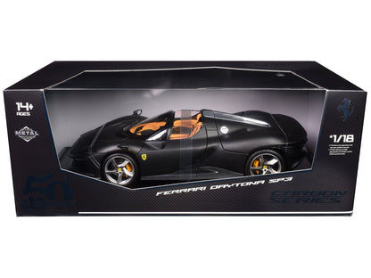 Ferrari Daytona SP3 Carbon Fiber "Carbon Series - Bburago 50th Anniversary" 1/18 Diecast Model Car by Bburago  free shipping USA