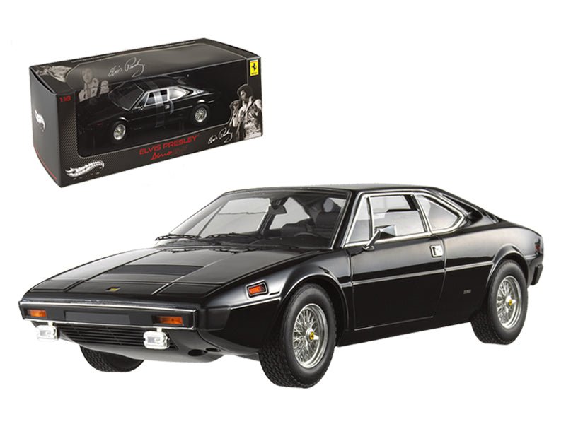 Ferrari Dino 308 GT4 Black (Elvis Presley Owned) "Elite Edition" Series 1/18 Diecast Model Car by Hot Wheels  free shipping USA