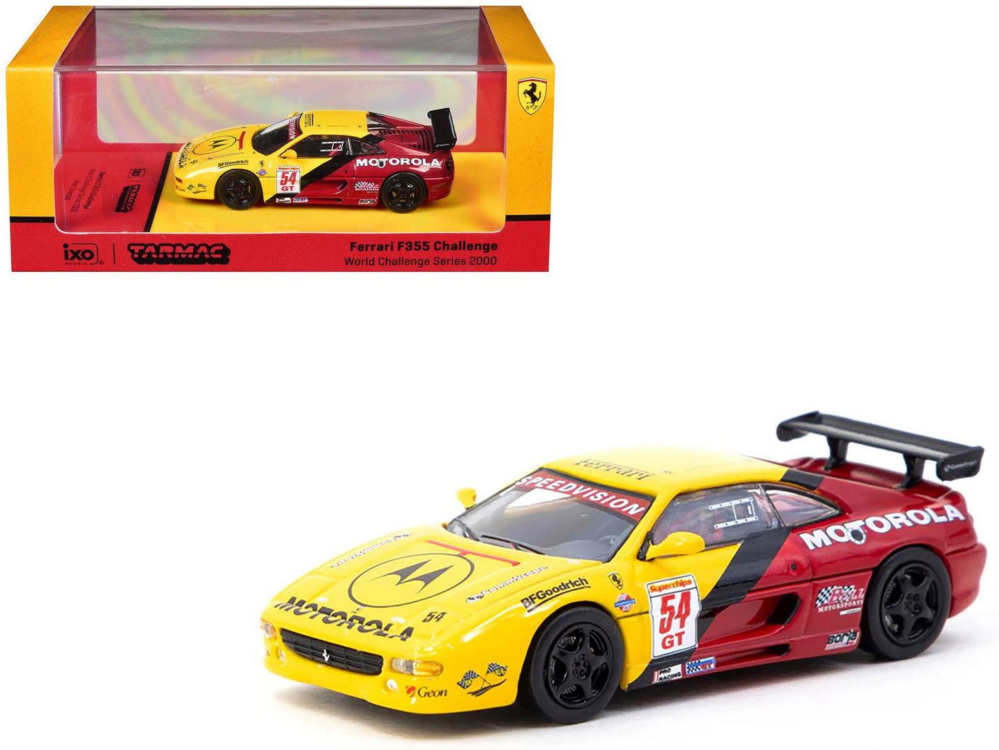 Ferrari F355 Challenge #54 Matt Drendel "World Challenge Series" (2000) "Hobby64" Series 1/64 Diecast Model Car by Tarmac Works  free shipping USA