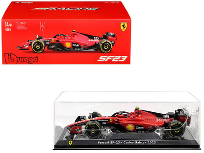 Ferrari SF-23 #55 Carlos Sainz Formula One F1 World Championship (2023) "Formula Racing" Series 1/24 Diecast Model Car by Bburago  free shipping USA