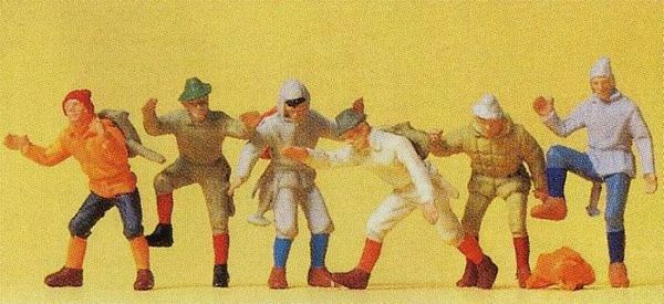Preiser 14082 HO Scale Recreation & Sports Mountain Climbers pkg(6)