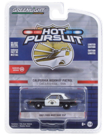 Greenlight 42930-C 1/64 1982 Ford Mustang SSP, CA Highway Patrol