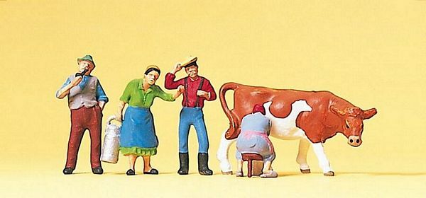 Preiser 10044 HO Scale Working People Farm Workers #2 pkg(4)