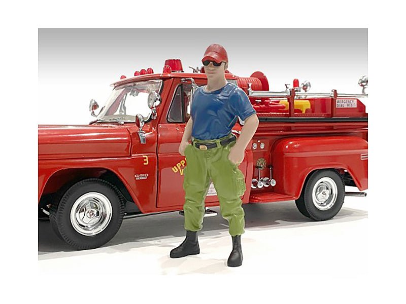 "Firefighters" Off Duty Figure for 1/18 Scale Models by American Diorama  free shipping USA