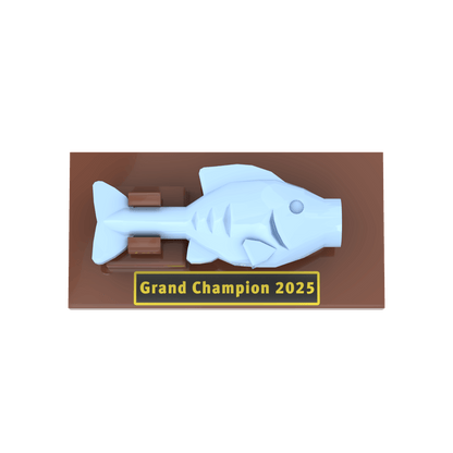 Fishing Wall Trophy - Custom Printed - Made Using LEGO® Parts