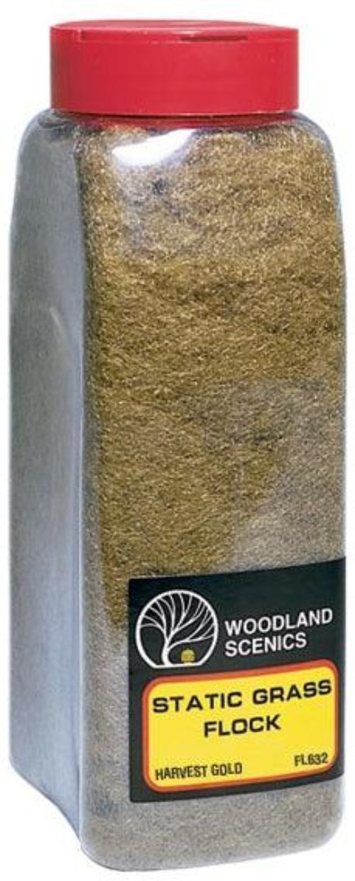 Woodland Scenics FL632 Static Grass Flock Harvest Gold 32 oz Train Scenery