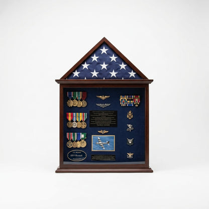 Flag Case, Flag and Badge display cases - Fit 3' x 5' Flag.