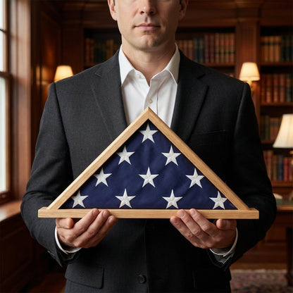 Memorial Flag Display Shadow Box - Fit 3' x 5' flag.