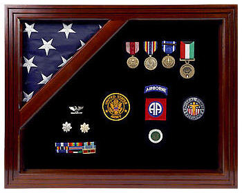 Military Award Shadow Box with Display Case