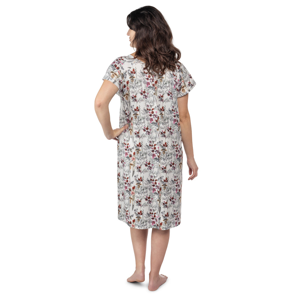 Floral Mommy Labor and Delivery Nursing Hospital Gown by Three Little Tots