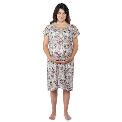 Floral Mommy Labor and Delivery Nursing Hospital Gown by Three Little Tots