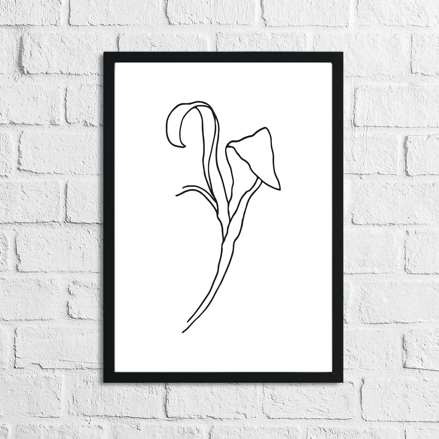 Flower 2 Simple Line Work Bedroom Wall Decor Print by WinsterCreations™ Official Store