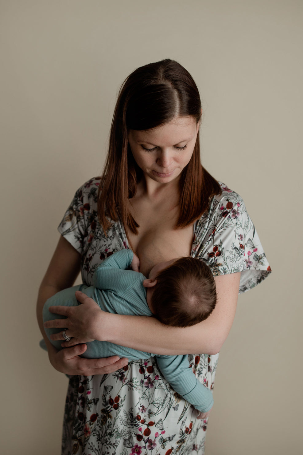 Floral Mommy Labor and Delivery Nursing Hospital Gown by Three Little Tots