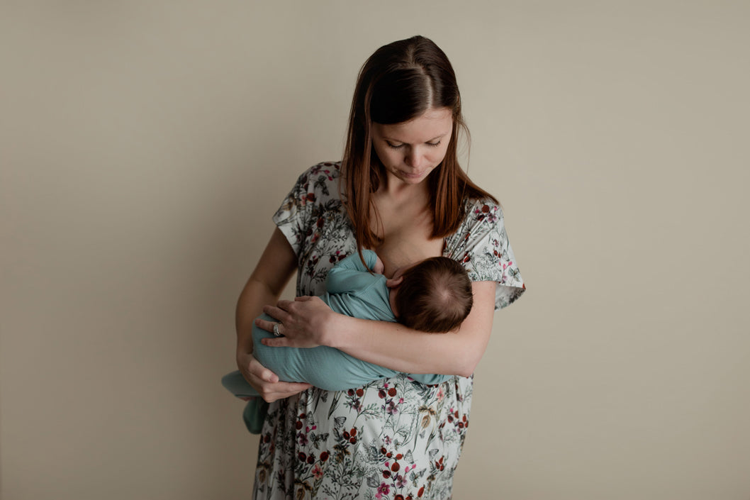 Floral Mommy Labor and Delivery Nursing Hospital Gown by Three Little Tots