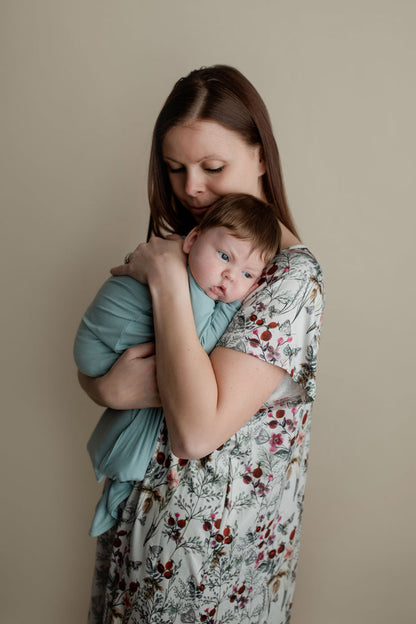 Floral Mommy Labor and Delivery Nursing Hospital Gown by Three Little Tots