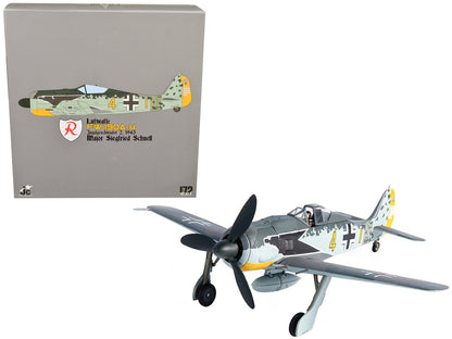 Focke-Wulf FW 190A-4 Fighter Aircraft "Major Siegfried Schnell, Luftwaffe, JG2, France" (1943) 1/72 Diecast Model by JC Wings  free shipping USA