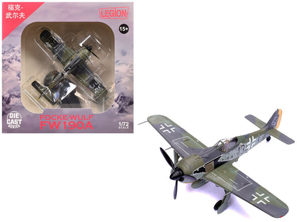 Focke-Wulf Fw 190A Aircraft "Black 13 8./JG 2 Richthofen France" (1943) German Luftwaffe 1/72 Diecast Model Airplane by Legion  free shipping USA