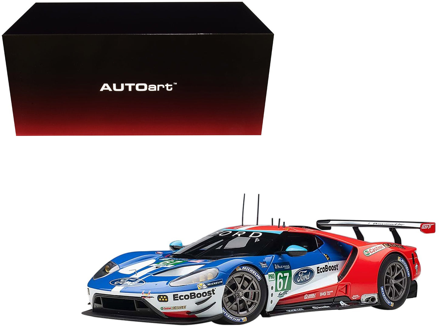 Ford GT #67 Harry Tincknell - Andy Priaulx - Pipo Derani "Ford Chip Ganassi Team UK" 24H Le Mans (2017) 1/18 Model Car by Autoart  free shipping USA