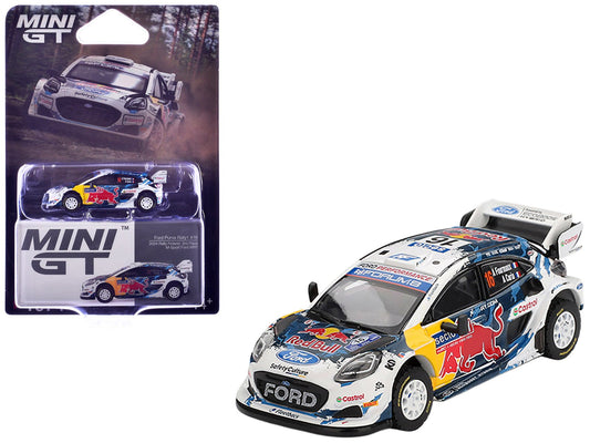 Ford Puma Rally1 #16 Adrien Fourmaux - Alexandre Coria "M-Sport Ford WRT" 3rd Place "Rally Finland" (2024) Limited Edition 1/64 Diecast Model Car by Mini GT  free shipping USA