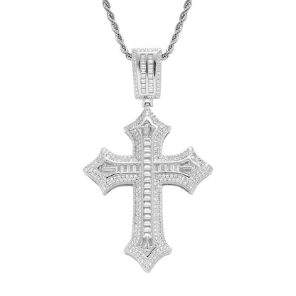Forever Love Cross Pendant White Gold Plated by Bling Proud | Urban Jewelry Online Store