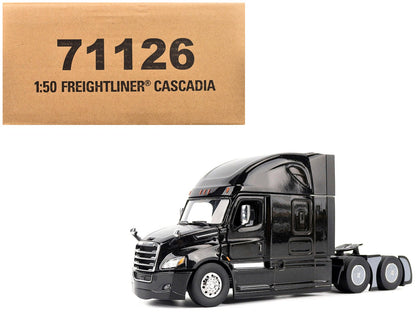Freightliner New Cascadia Sleeper Cab Truck Tractor Black "Transport Series" 1/50 Diecast Model by Diecast Masters  free shipping USA