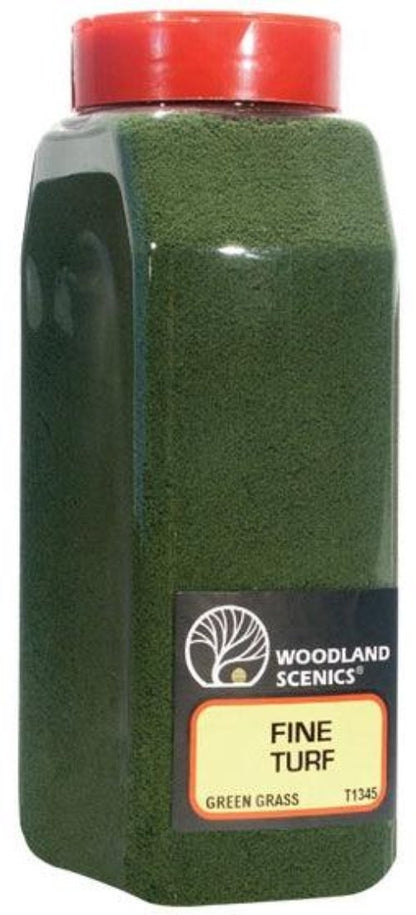 Woodland Scenics T1345 Turf Fine Green Grass 32 oz Train Scenery