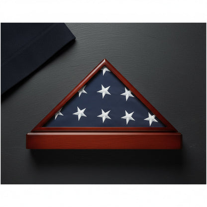 Burial/Funeral Flag Display Case Frame with Pedestal Stand