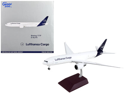 Boeing 777F Commercial Aircraft "Lufthansa Cargo" White with Blue Tail "Gemini 200" Series 1/200 Diecast Model Airplane by GeminiJets  free shipping USA
