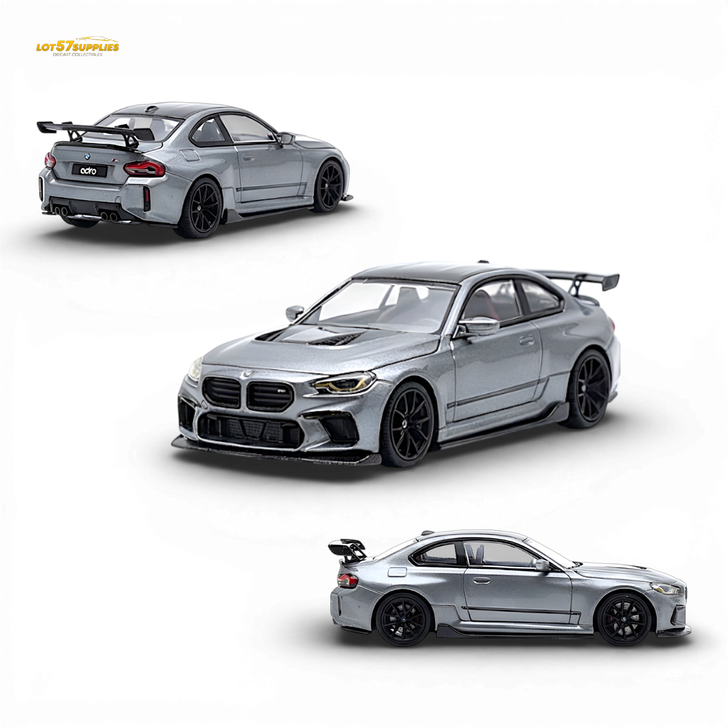 (Pre-Order) SW BMW G87 M2 ADRO - Low Tail Titanium Grey 1:64