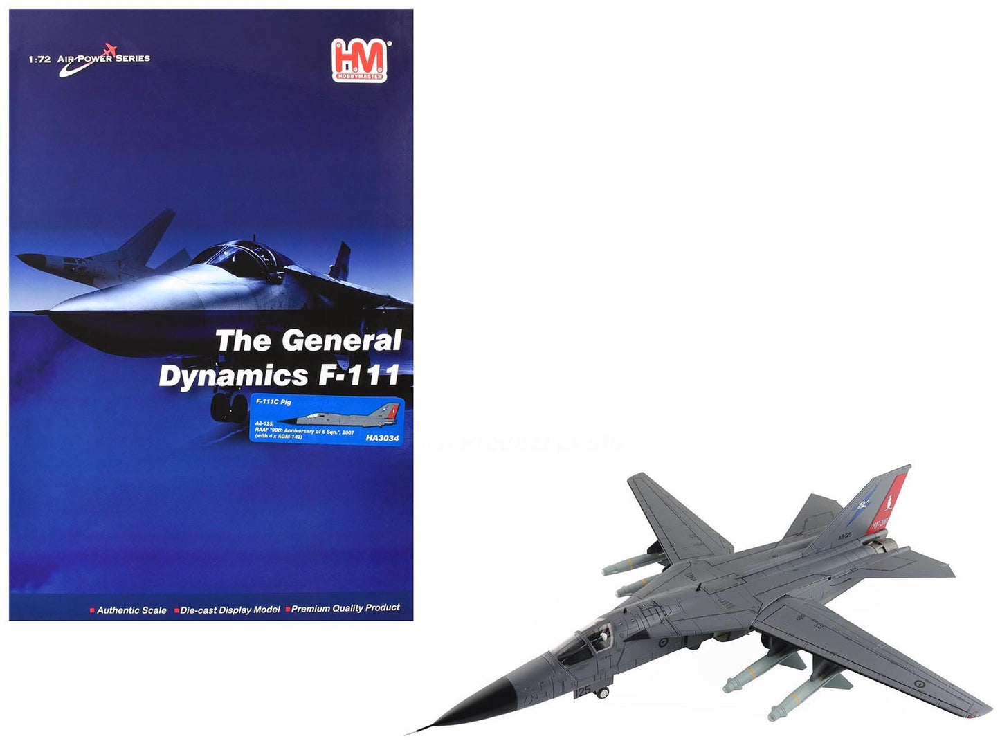 General Dynamics F-111C Pig Aircraft "90th Anniversary of No. 6 Squadron" (2007) Royal Australian Air Force  "Air Power Series" 1/72 Diecast Model by Hobby Master  free shipping USA
