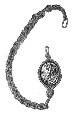 German Marksman Schutzenschnur Cord With Silver Award Badge