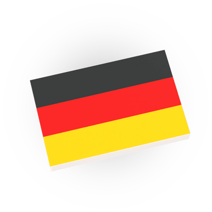 Germany Country Flag - Custom Printed - Made Using a LEGO® Tile