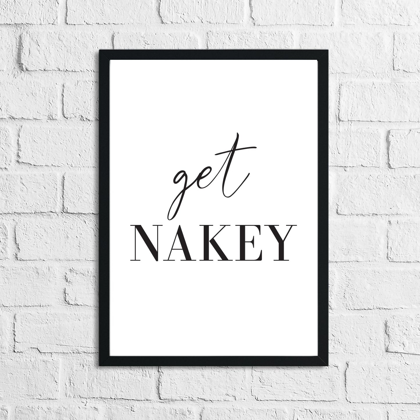 Get Nakey Bathroom Wall Decor Print by WinsterCreations™ Official Store
