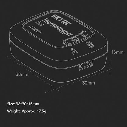SkyRC 500043 TLD001 Thermologger Duo Bluetooth Temperature Thermometer