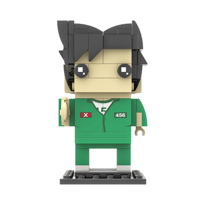 Gi-hun (Player 456) - Squid Game - Custom Brick Building Set - Made with LEGO® Parts