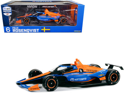 Dallara IndyCar #6 Felix Rosenqvist "NTT DATA" Arrow McLaren "NTT IndyCar Series" (2023) 1/18 Diecast Model Car by Greenlight  free shipping USA