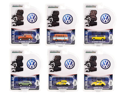 "Club Vee V-Dub" Set of 6 pieces Series 16 1/64 Diecast Model Cars by Greenlight  free shipping USA