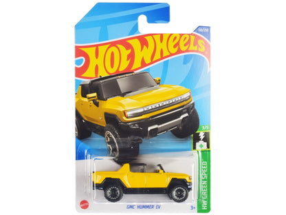GMC Hummer EV Pickup Truck Yellow with Open Top "HW Green Speed" Series Diecast Model Car by Hot Wheels  free shipping USA