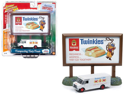 GMC Step Van White with "Hostess" Country Billboard "Johnny Lightning 50th Anniversary" 1/64 Diecast Model by Johnny Lightning  free shipping USA