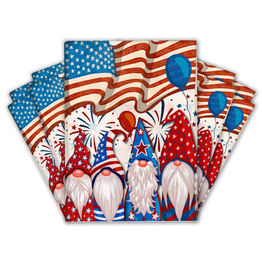 Gnome Flag USA Poly Mailers Size 10x13 Patriotic Shipping Bags 4th of July Independence Day