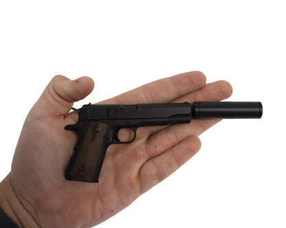 GoatGuns Die Cast Mini 1911 Suppressor, Black, for 1911 Models 1911-SUPPRESSOR-B