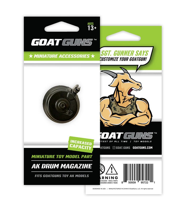 GoatGuns Die Cast Mini AK Drum Magazine, Fits AK47 Models AK-DRUM